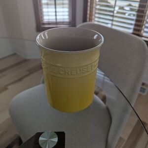 Le Creuset Yellow Stoneware Utensil Holder